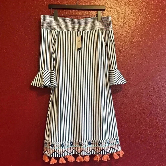 Cabana Life St Barts Coveluxe Smocked Off Shoulder Dress - Picture 2 of 6